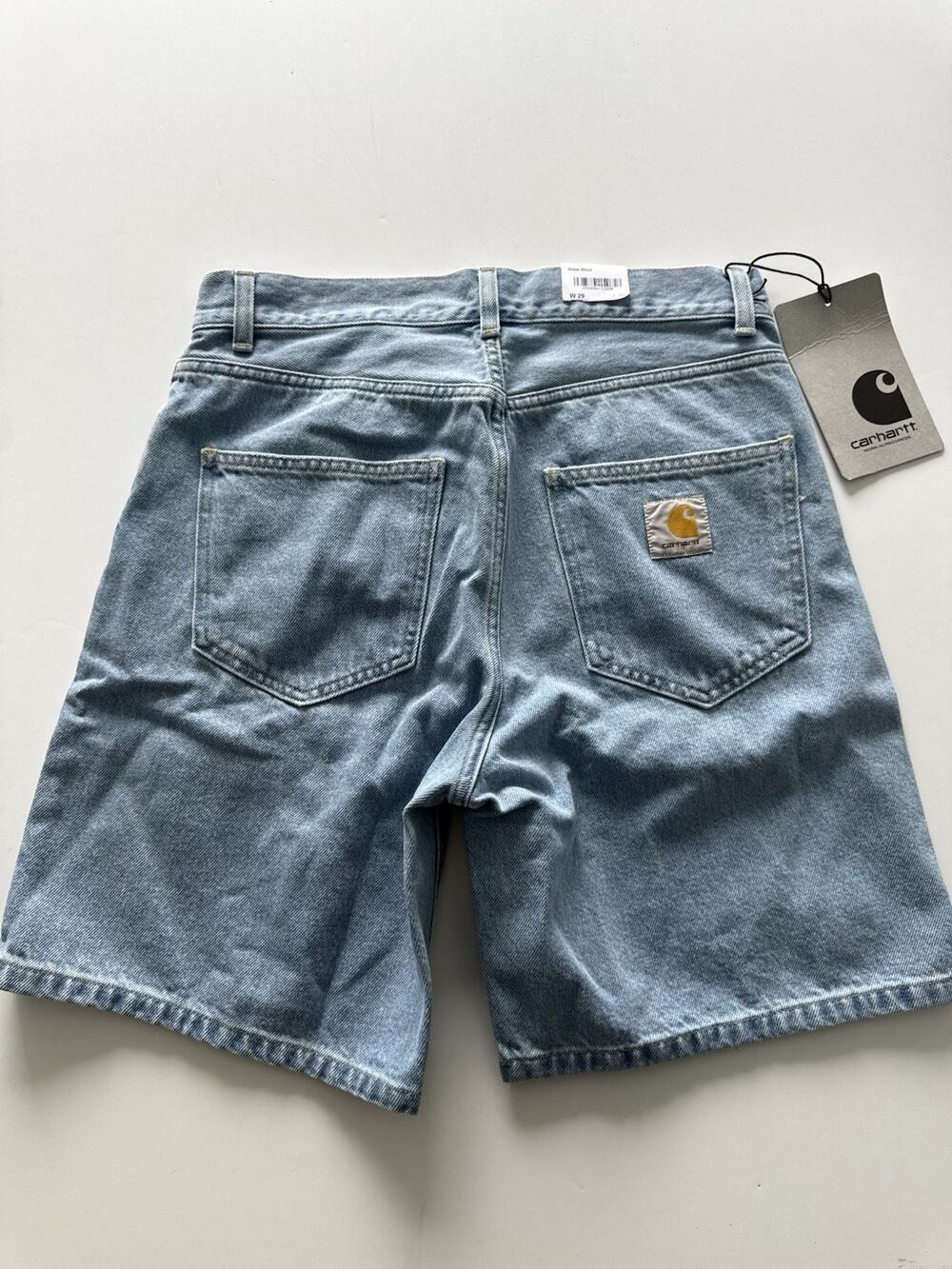 Carhartt Wip Nolan Shorts Men’s Sz 29”Blue Bleached Denim 12oz